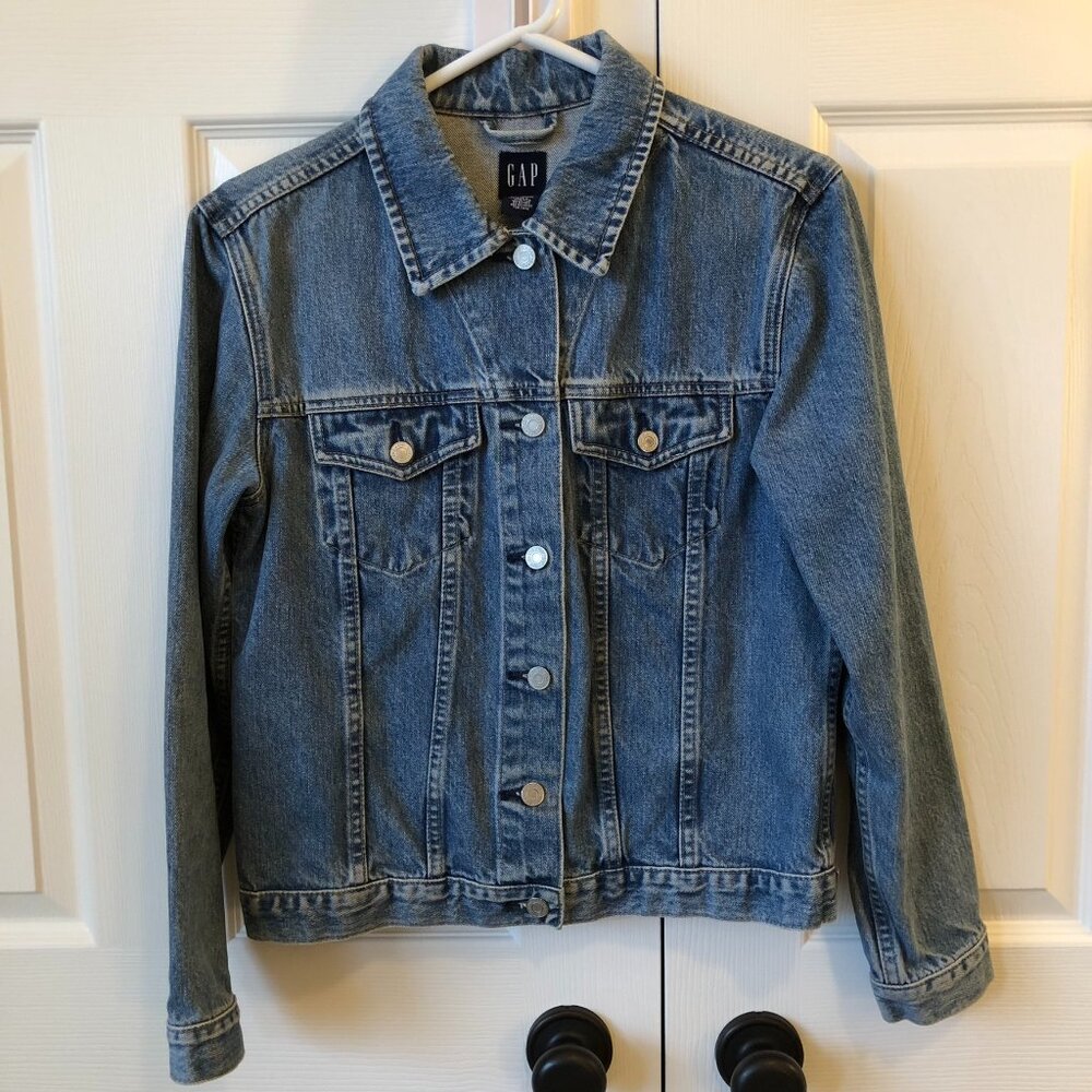 90s Vintage Gap Blue Jean Denim Jacket Size M